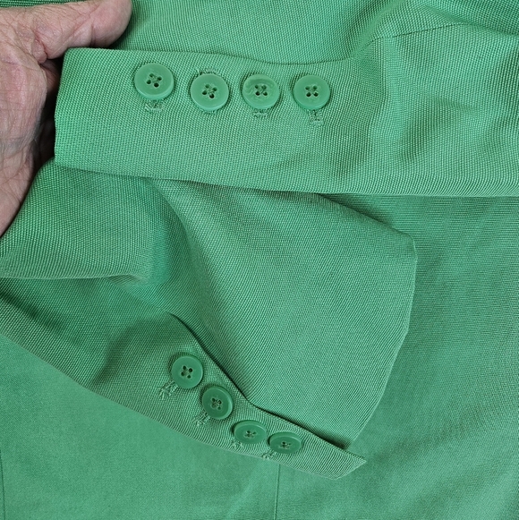 Farm Rio Womens Oversized Boyfriend Blazer Jacket Sz XXS Coat Bright Green - Picture 9 of 12